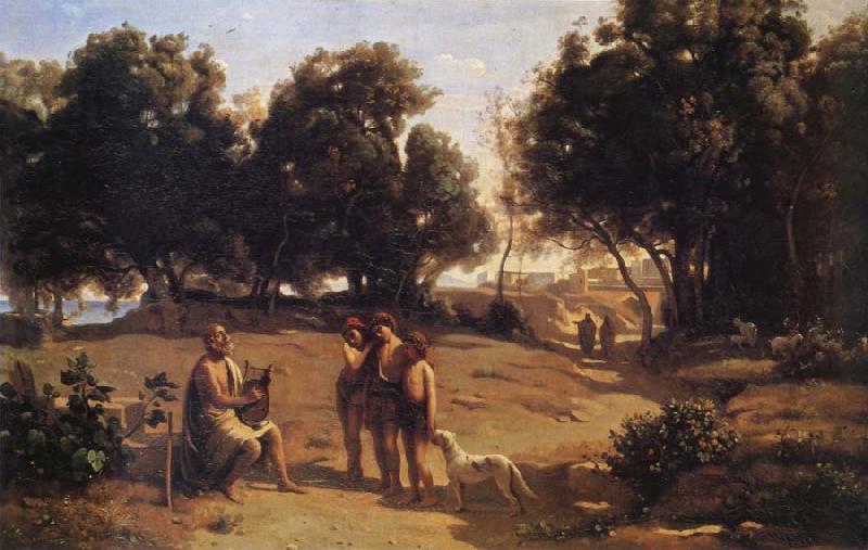 Corot Camille Homero and the shepherds France oil painting art